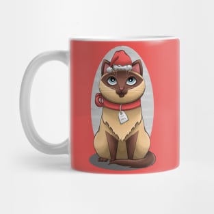 Siamese Christmas Cat Mug